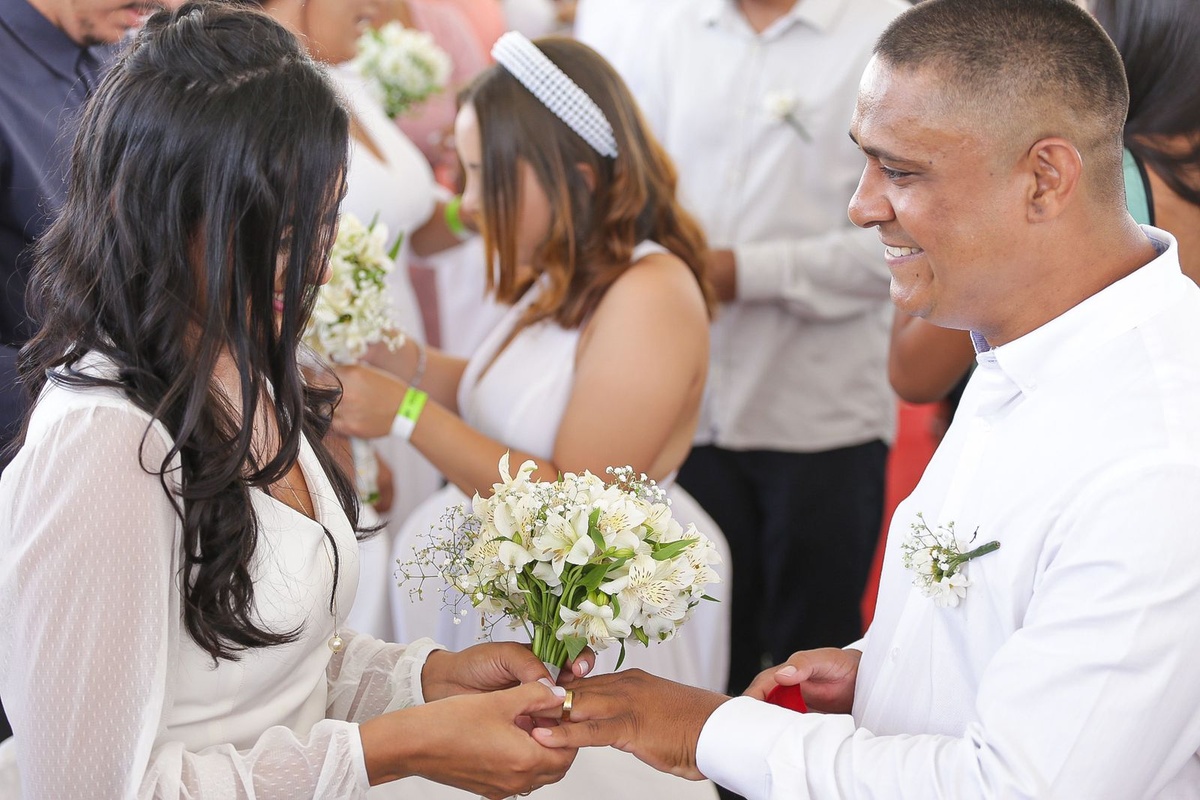 Casamento comunitário realizado pela prefeitura em parceria com o Tribunal de Justiça