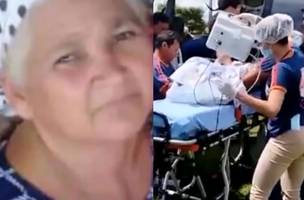 Idosa morre durante confronto entre assaltas e polícia (Foto: Montagem/g1)