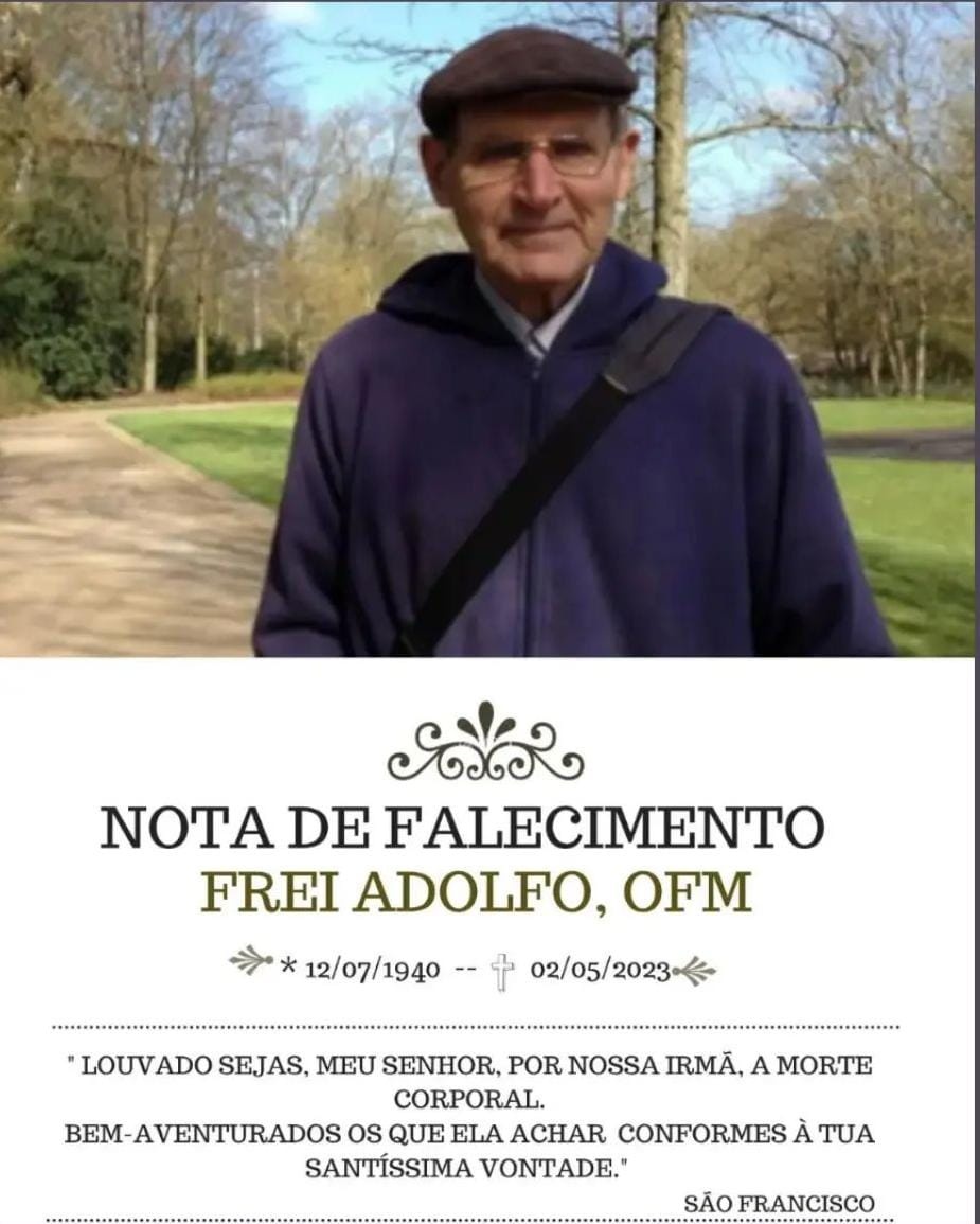 Morre o frei Adolfo Temme
