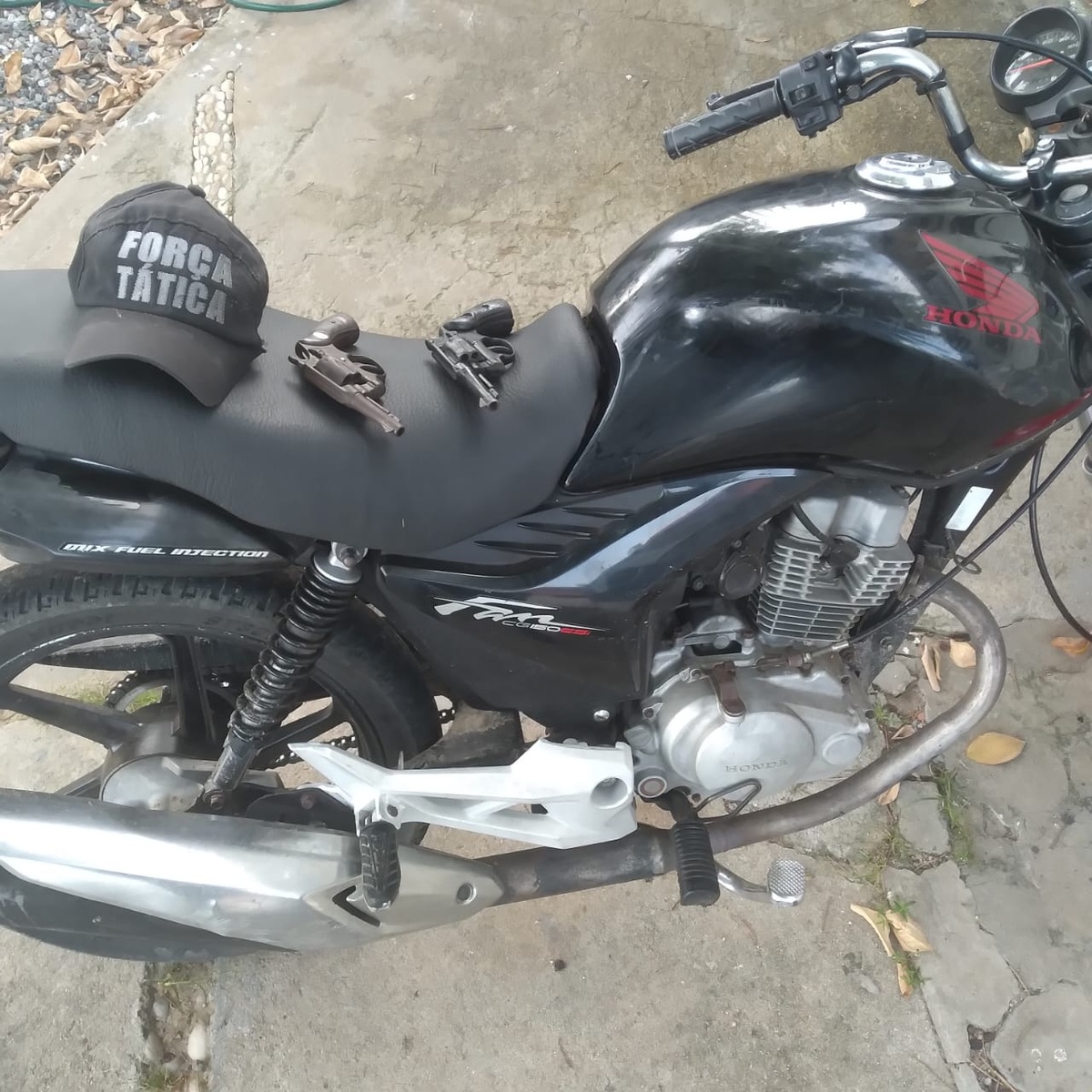 Moto utilizada em assalto em Luís Correia