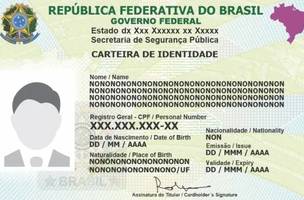 Novo modelo da Carteira de Identidade (Foto: Reprodução)