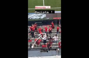 O ato foi registrado por um torcedor presente no estádio (Foto: Reprodução)