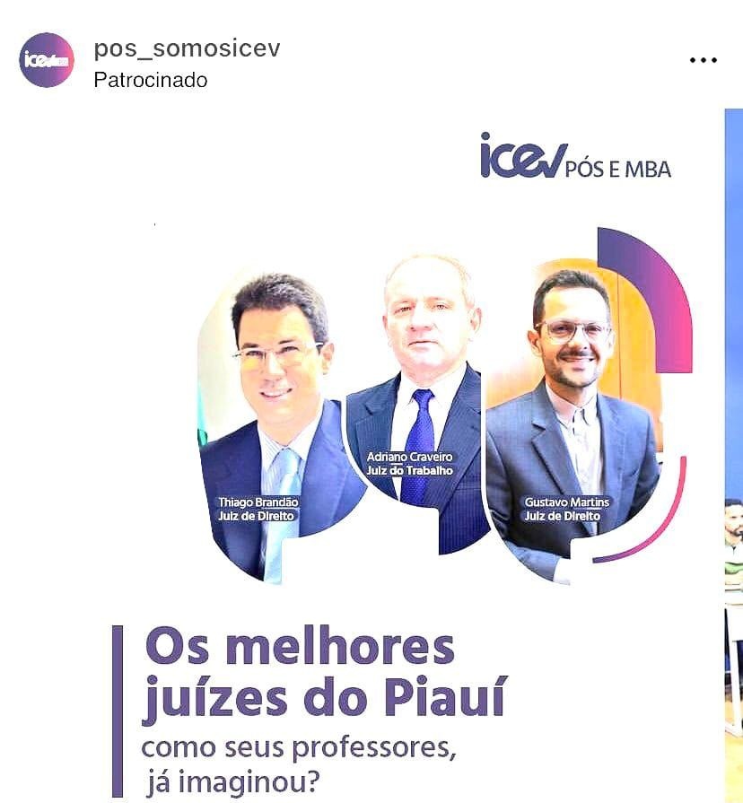 O ICV do governador fazendo propaganda de juízes de Direito como se fossem produtos de uma vitrine, balcão