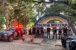 SSP instala posto de comando na Praça da Bandeira (Foto: Polícia Militar)