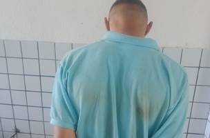 Suspeito de ameaçar própria (Foto: Polícia Militar)