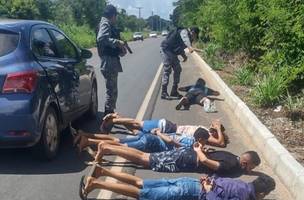 Suspeitos de realizar assalto na zona Rural (Foto: Reprodução)