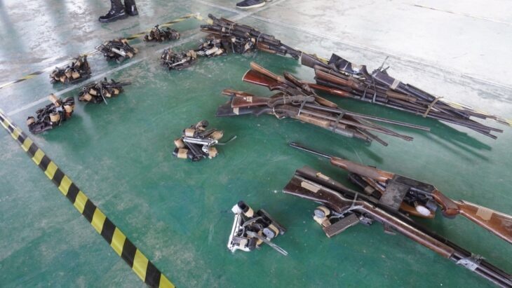 As armas pré destruídas serão enviadas ao Ceará para serem completamente desfeitas em uma siderurgica