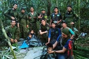 Crianças foram encontradas na Colômbia (Foto: Exército Nacional da Colômbia)