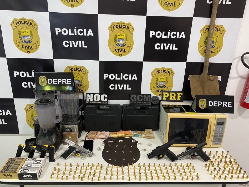 Itens apreendidos durante a ação