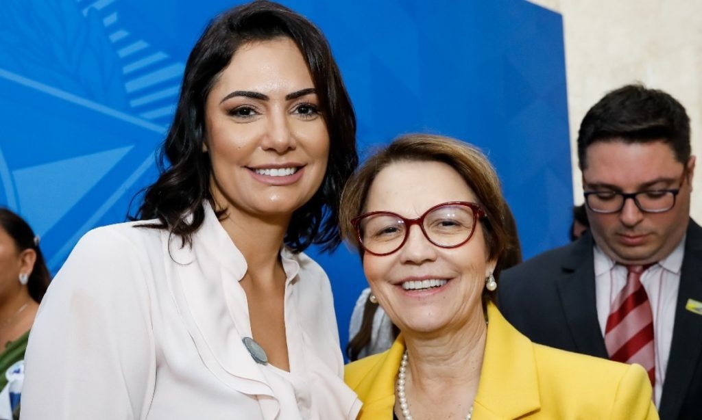 Michele Bolsonaro e a senadora Tereza Cristina