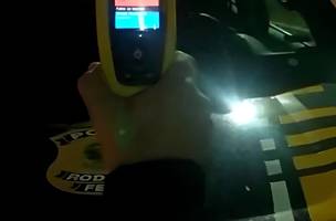 O teste mostrou teor de 0.94 miligramas de álcool por litro de ar expelido pelos pulmões (Foto: Reprodução/ PRF)