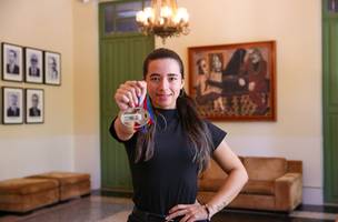 Victória Andressa conquistou medalha em campeonato Sul-Americano (Foto: Dantércio Cardoso/Semcom)