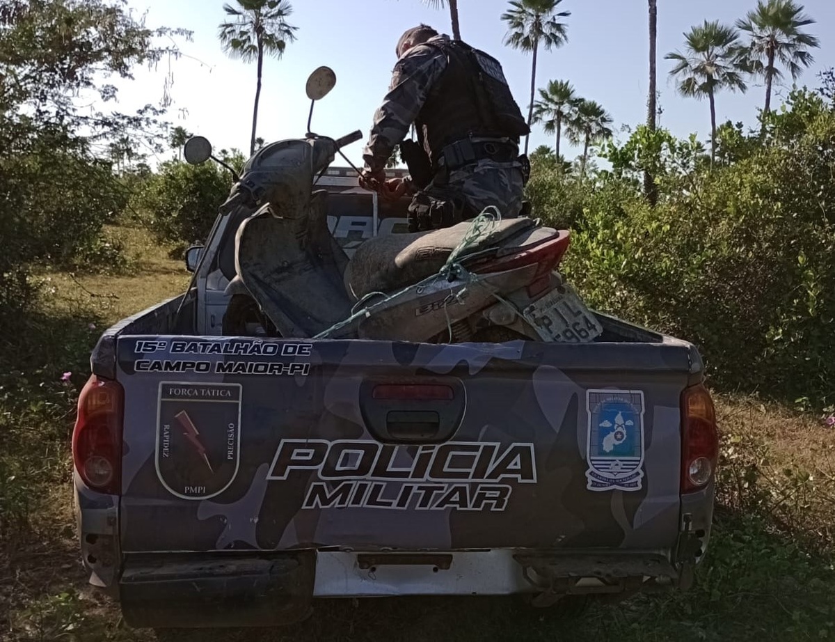 A motocicleta foi entregue à delegacia em Campo Maior e posteriormente será devolvida ao proprietário