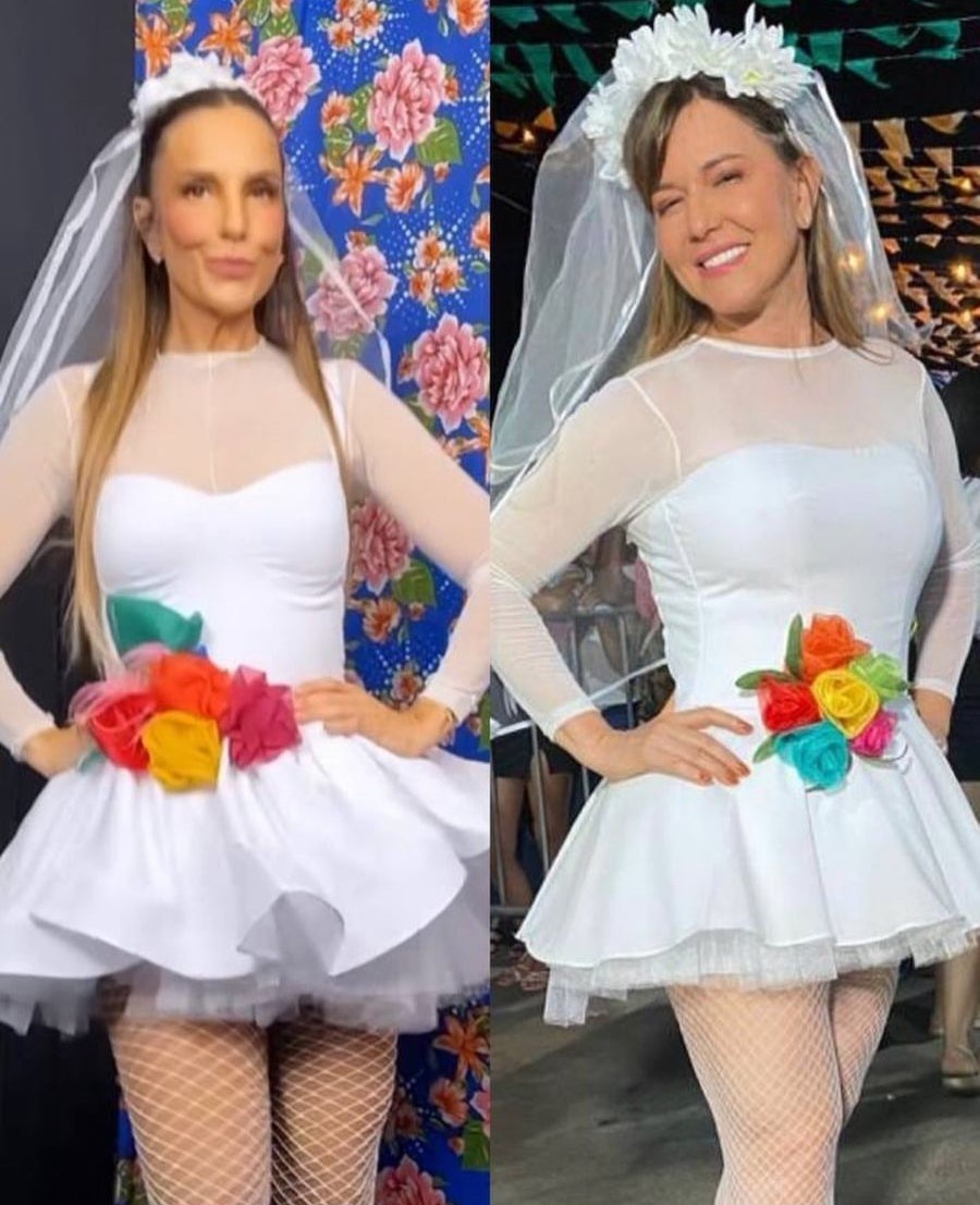A prefeita posa de clone brejeira da cantora baiana Ivete Sangalo. Acha que até o maridão aprovou