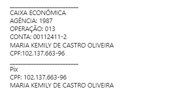 Dados bancário para arrecadação
