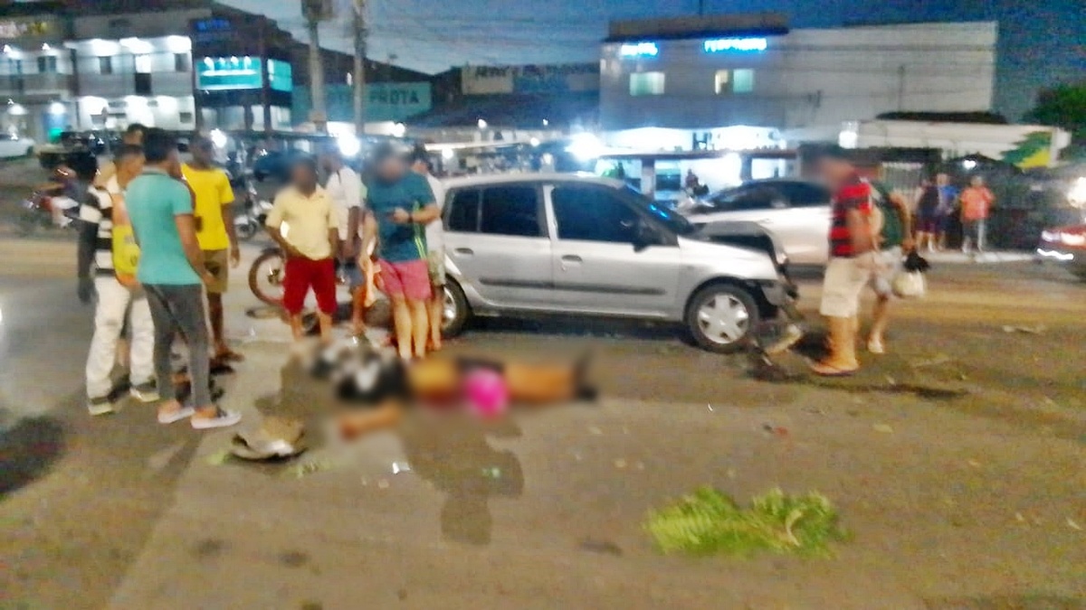 O acidente aconteceu em frente ao Terminal Rodociário de Teresina