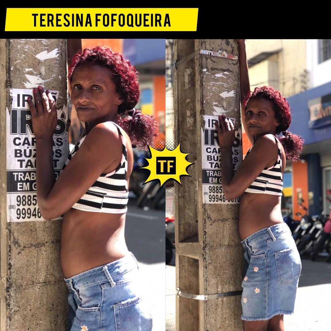 O antes de Gorete, registrado pela página Teresina Fofoqueira
