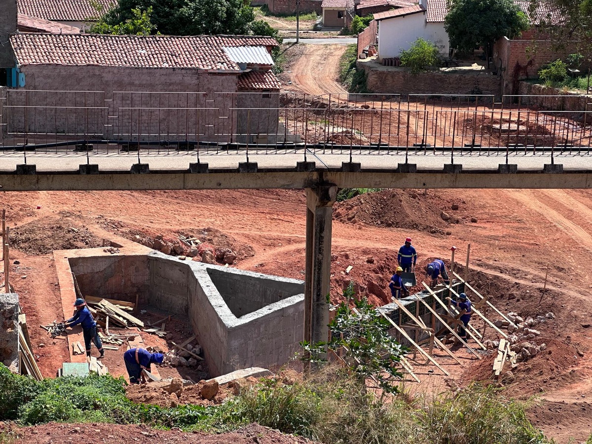 Obra em adamento na zona sul de Teresina