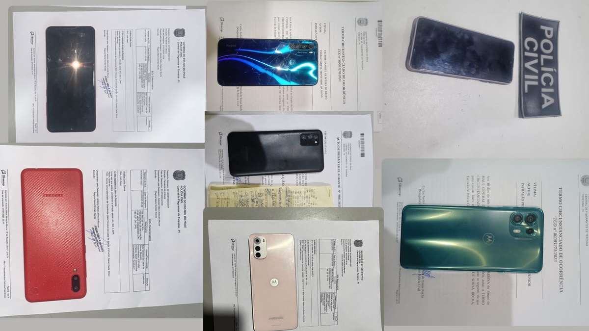 Os celulares foram recuperador e serão devolvidos aos proprietários