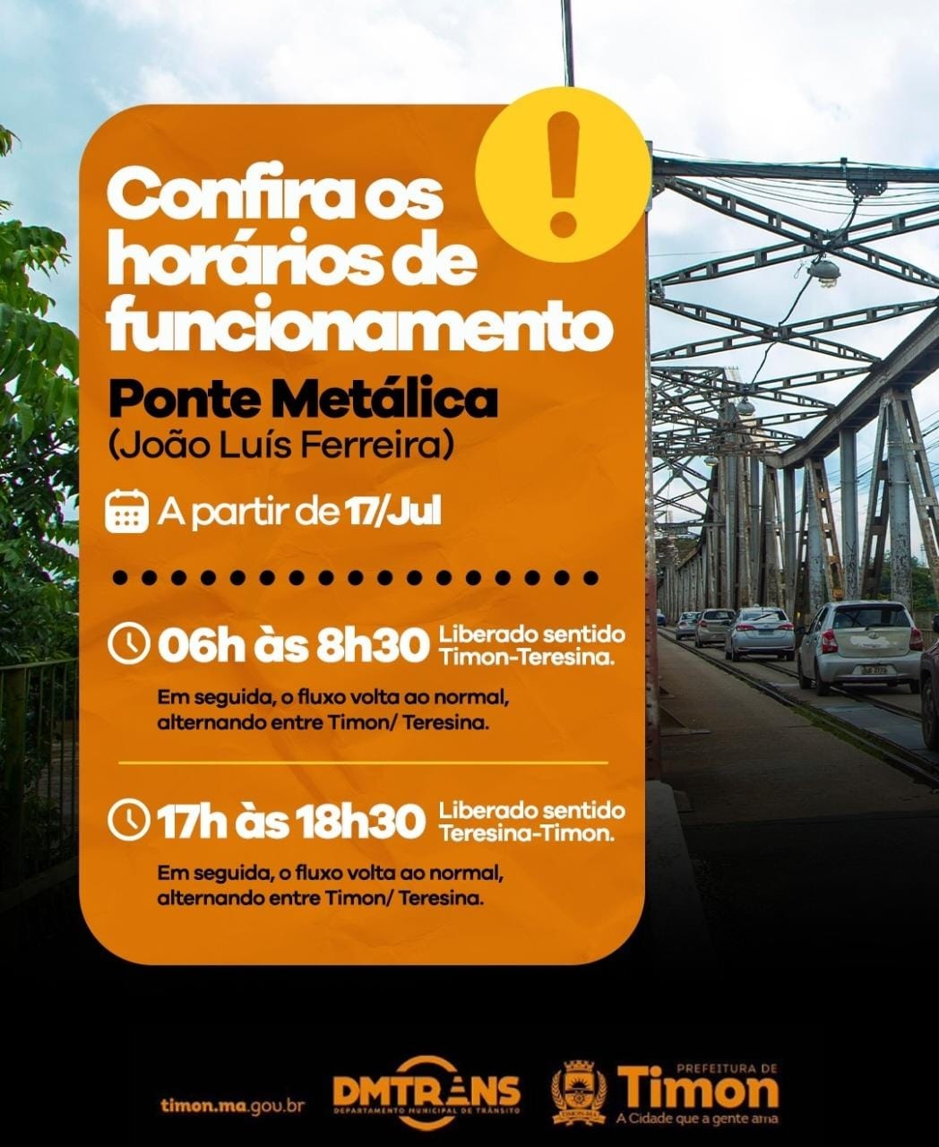 Os novos horários podem ser modificados em qualquer tempo