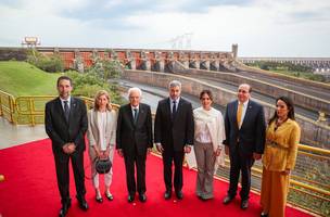 Presidente da Itália em Itaipu (Foto: Andrés Zárate/ Itaipu Binacional)