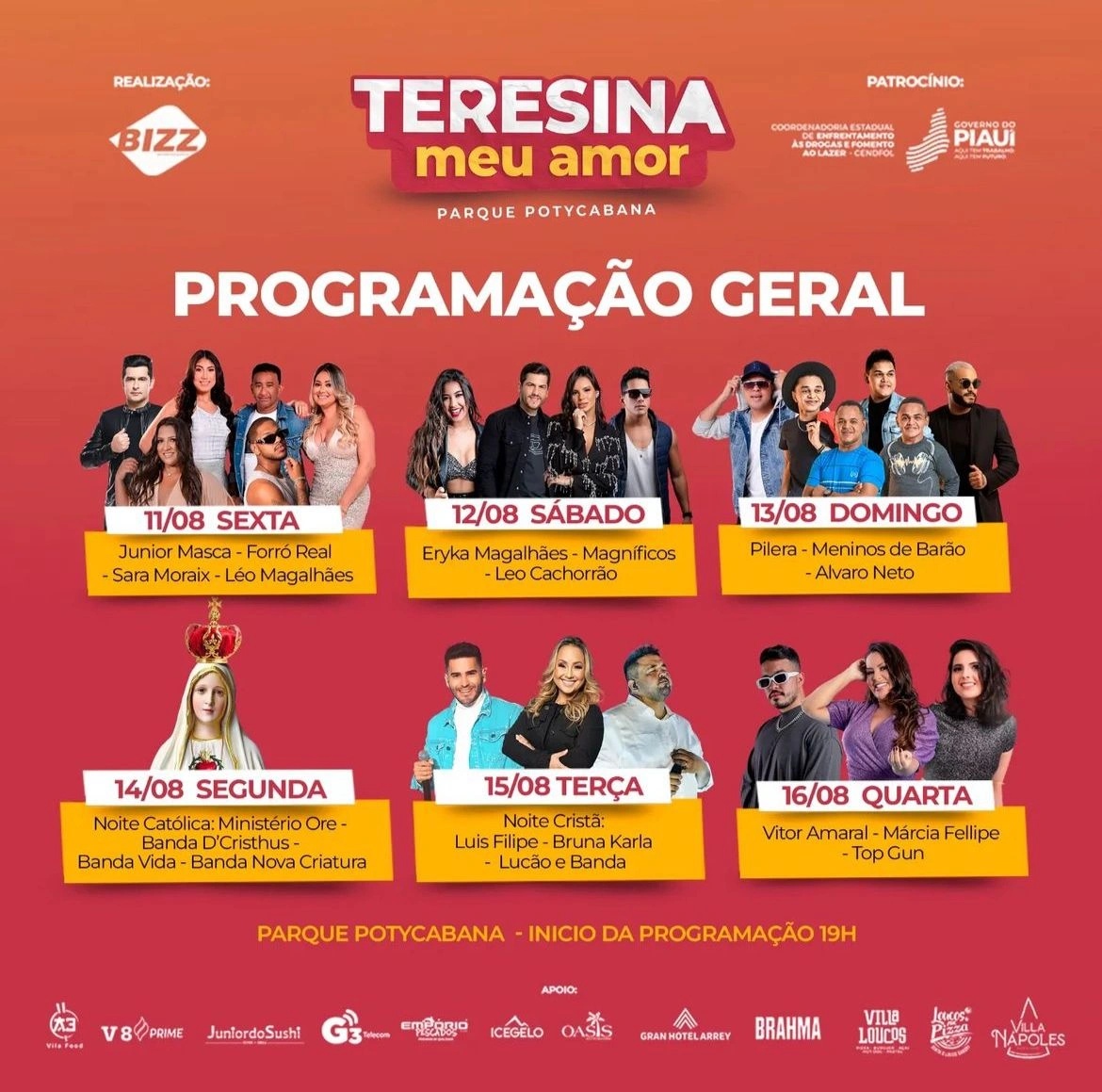 Atrações do Teresina Meu Amor