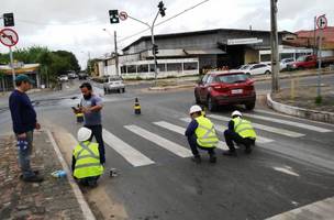 Cruzamento interditado (Foto: STRANS)