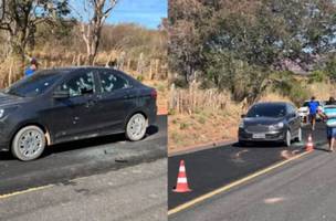 Execução em rodovia no Sul do Piauí (Foto: Reprodução/Portal Ponto X)