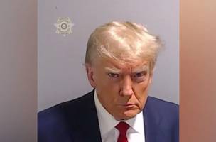 Foto de fichamento de Trump (Foto: Reprodução)