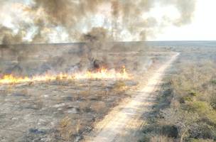 Incêndio atinge fazenda e ameaça Parque das Serra das Confusões (Foto: Ascom)