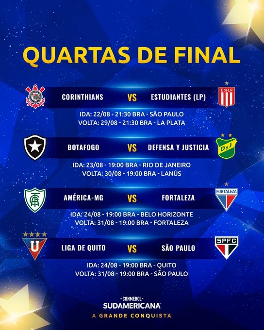 Copa Sul-Americana: saiba datas e horários dos jogos das quartas de final