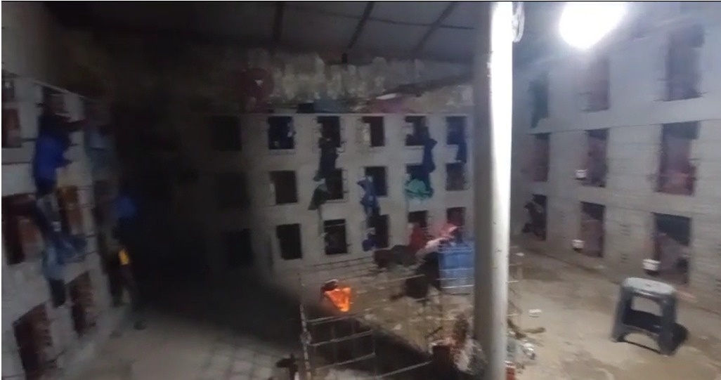 Local em que estavam enclausurados os animais apreendidos