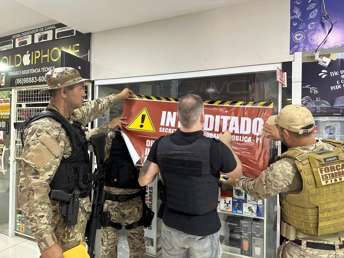 Lojas foram fechadas durante o cumprimento das ações