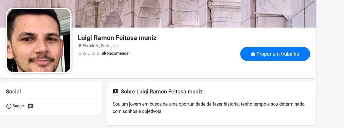 …Luigi Ramon aparece nas redes sociais como estando em Fortaleza no Ceará