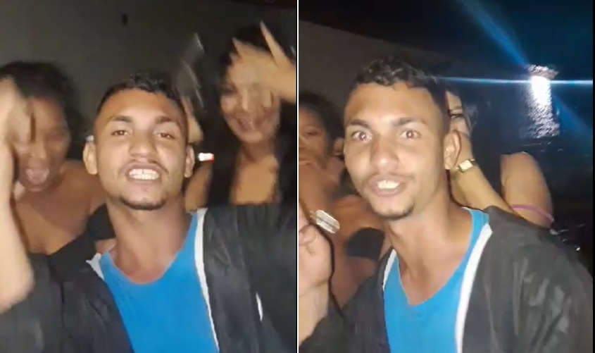 O jovem viralizou em um vídeo de festa comemorando morte de rivais