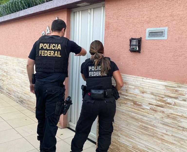 Um dos locais em que foi cumprido um dos mandados