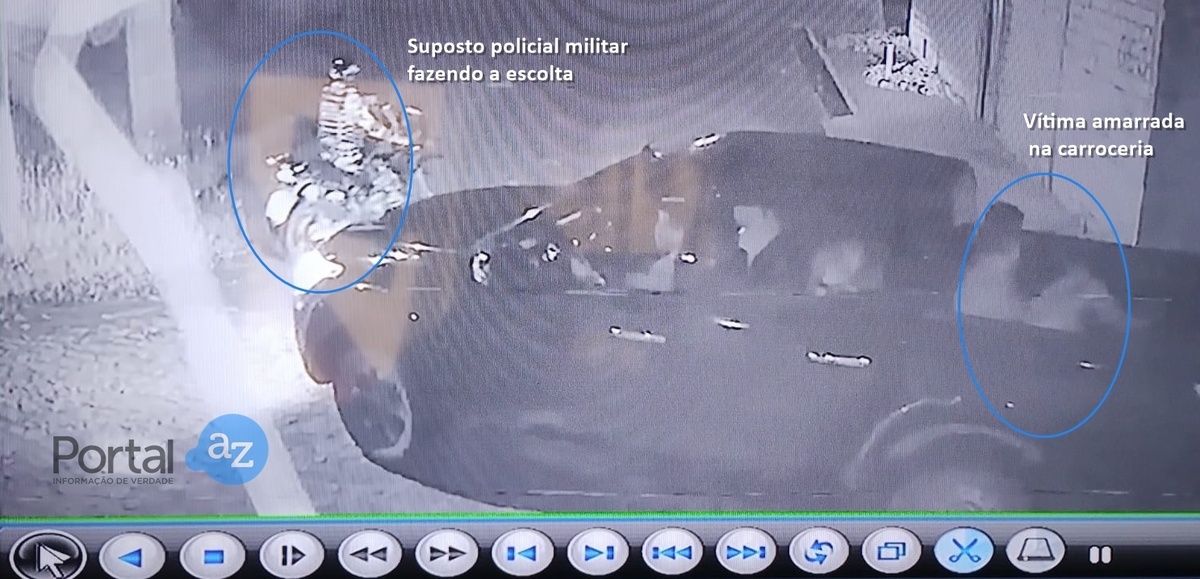 uma camera de segurança da rua flagrou o sequestro