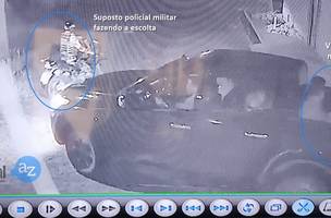 uma camera de segurança da rua flagrou o sequestro (Foto: Reprodução/Internet)