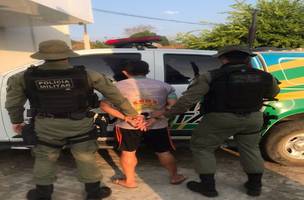 Acusado foi preso enquanto trabalhava (Foto: Divulgação/PM-PI)