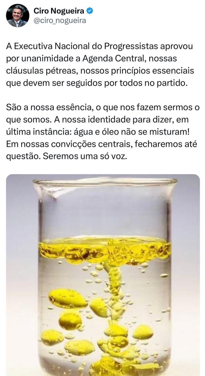Ciro Nogueira em suas redes sociais