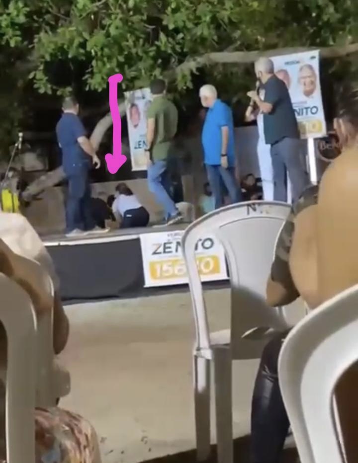 Dr Pessoa com a cara machucada da trombada não árvore ainda na campanha eleitoral