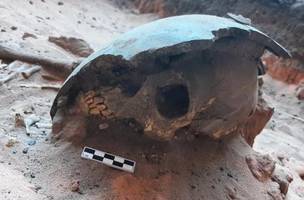 Esqueleto encontrado na Serra das Confusões (Foto: Divulgação)