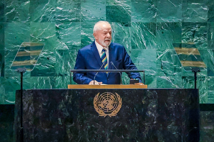 Lula em discurso na Onu