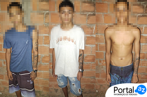 Menores presos (Foto: Ascom/Polícia Civil)