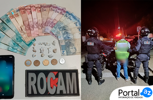 Mototaxi preso por tráfico (Foto: Ascom/Polícia Militar)