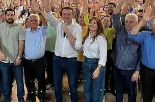 O dia em que Paulo Márcio foi lançado por Themistocles e agora Madison avisa que o MDB (que é de Themistocles) nao apoia (Foto: Reprodução)