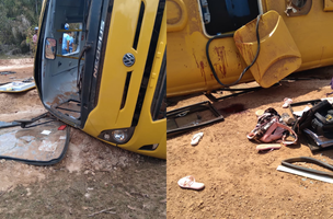 Ônibus toma e deixa feridos no Piauí (Foto: Rede Social)