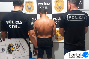 Preso por venda de material furtado (Foto: Ascom/Polícia Civil)