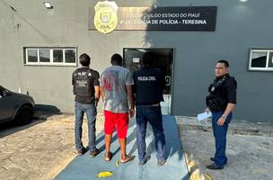 prisão de suspeito (Foto: PC-PI)