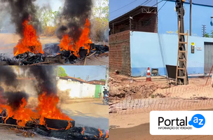 Protesto na Vila da Paz (Foto: Edição do Portal AZ/Youtube)